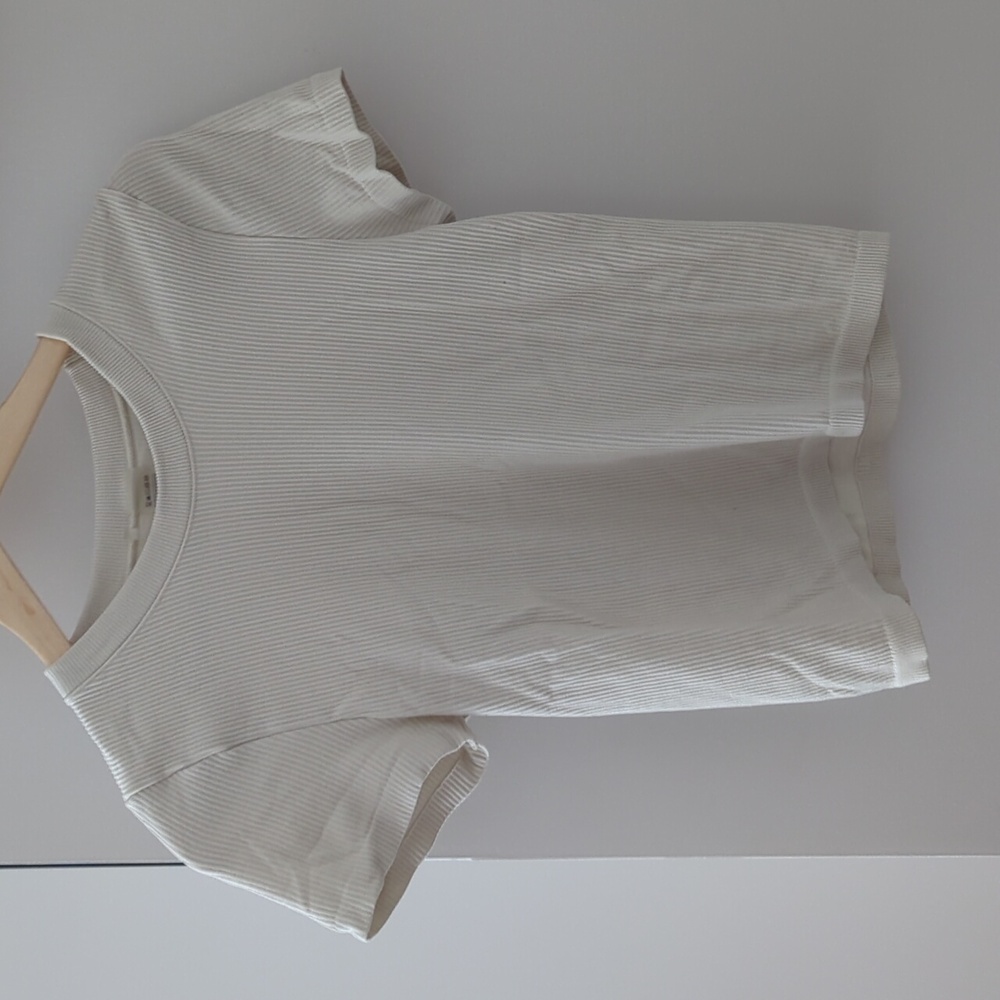 Aritzia Rib Seamless Willow T-shirt in Birch